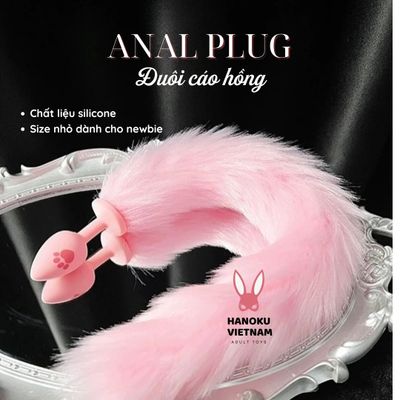 Phích cắm hậu môn anal plug đuôi cáo chất liệu silicone