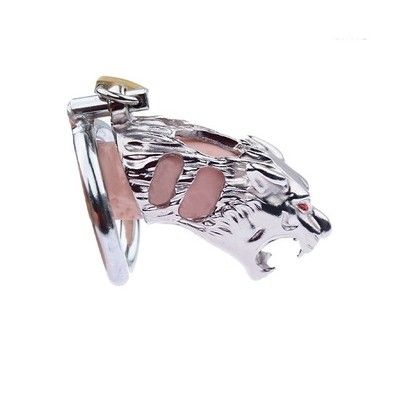 Khóa dương vật inox hình con hổ dài 70mm với 3 size
