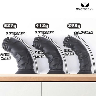 Dương vật giả Châu Phi đế dính tường có 3 kích cỡ