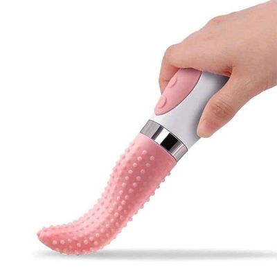 Luỡi rung silicon có gai màu hồng sạc pin tiện lợi