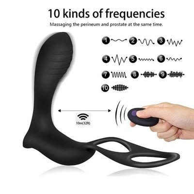 Máy rung hậu môn điều khiển từ xa với vòng đeo dài 2.5cm