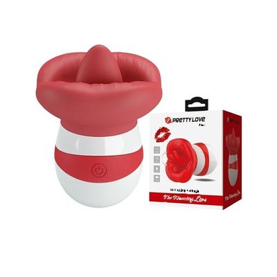 Lưỡi rung silicon siêu mềm màu đỏ dài 95mm chống thấm nước