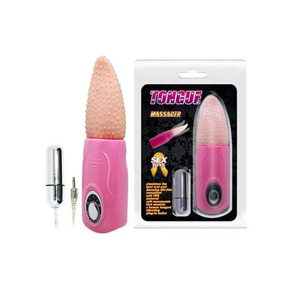 Lưỡi rung silicon màu hồng dài 165mm với nhiều gai kích thích