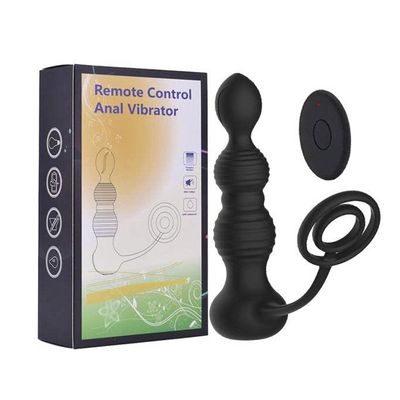 Máy rung hậu môn có 10 tần số mix vòng đeo dương vật