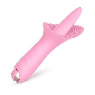 Lưỡi rung gai kèm dây sạc chất liệu silicon màu hồng