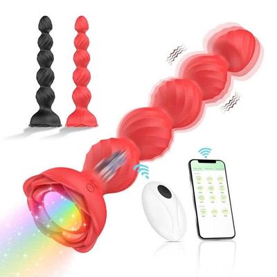Butt plug hậu môn dạng bi tầng silicon điều khiển từ xa