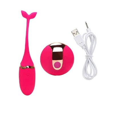 Máy rung âm đạo hình đuôi cá silicon điều khiển từ xa dài 15cm