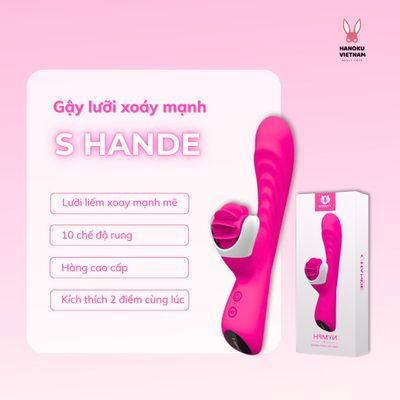 (Có video) Dương vật giả rung kết hợp với lưỡi liếm xoay cực mạnh Dildo S-Hande