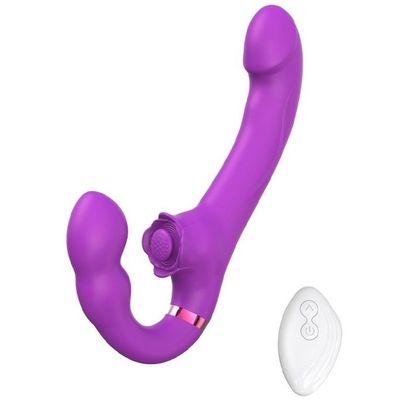 Máy rung hình dương vật với 3 điểm chạm điều khiển từ xa