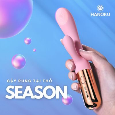 (Có video) Dương vật giả rung tai thỏ có nhánh Season 