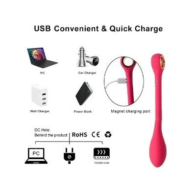 Que rung massage với thiết kế thuôn dài với silicon siêu mềm