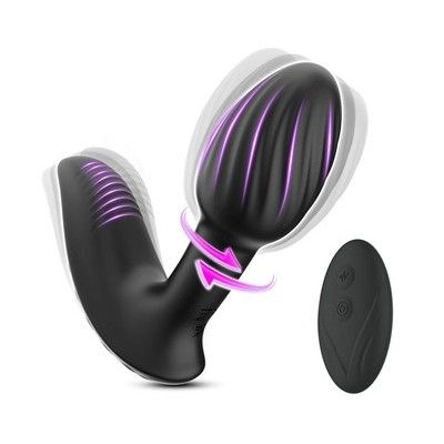 Máy rung hậu môn silicon có 9 tần số rung và xoay 360 độ