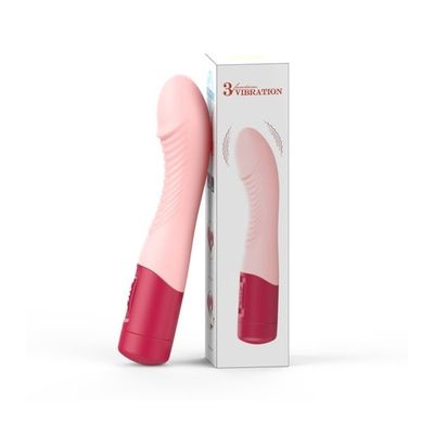 Máy rung đầu dương vật hồng bằng silicon dài 18cm