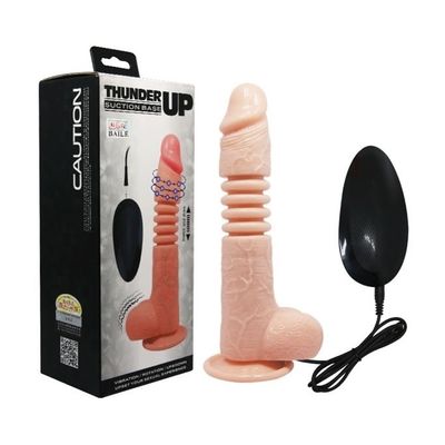 Dương vật giả silicon xoay rung thục dài 22cm sạc dính tường