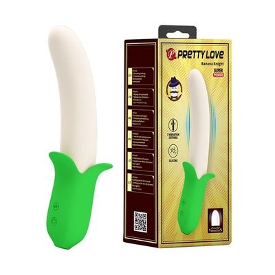 Dương vật giả silicon có 7 tần số rung ngụy trang chuối xanh