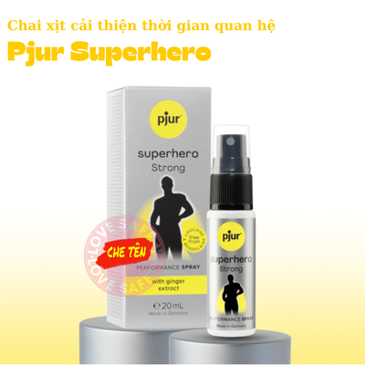 Chai Xịt Kéo Dài Thời Gian Lâu Ra Pjur Superhero Strong Chai 20ml