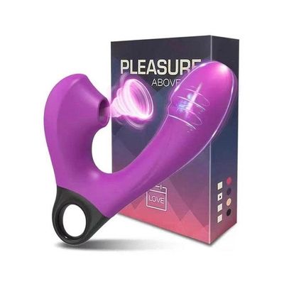 Máy rung 2 đầu có 10 tần số kèm hút và sốc điện dài 17.5cm