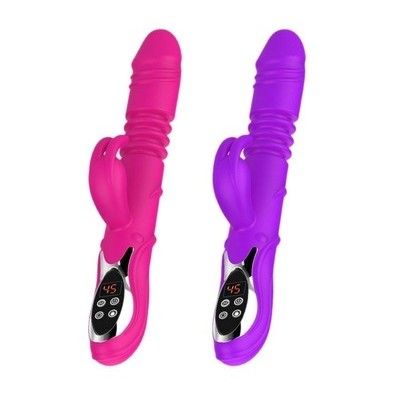 Dương vật giả tai thỏ có rung chất liệu silicon dài 27cm