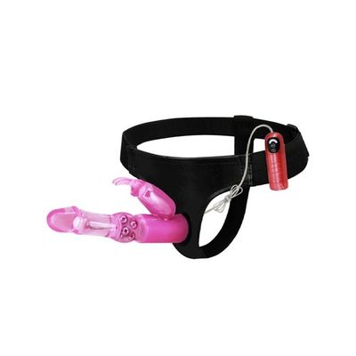 Dương vật giả màu hồng có dây đeo thiết kế có nhánh phụ