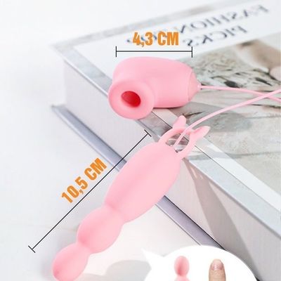 Máy rung đôi gồm trứng và lưỡi rung có dây cắm cổng USB