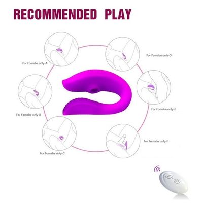 Trứng rung silicon hình chữ U dài 24.5cm có điều khiển xa