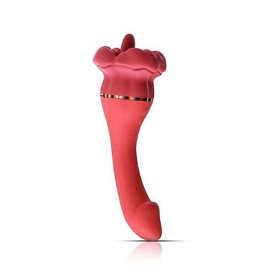 Máy rung 2 đầu dương vật và lưỡi liếm có 10 chế độ