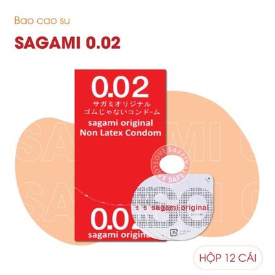 Bao Cao Su Siêu Mỏng Sagami 0.02 - Hộp 12 Cái  391511