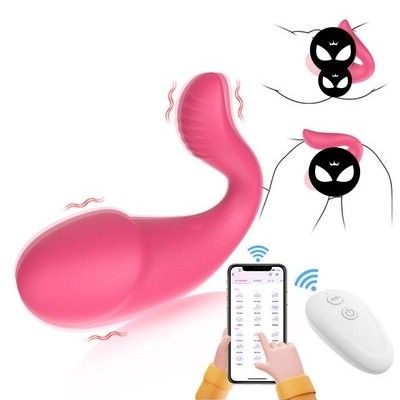 Trứng rung silicon chữ U với 9 tần số dùng sạc dài 9.1cm