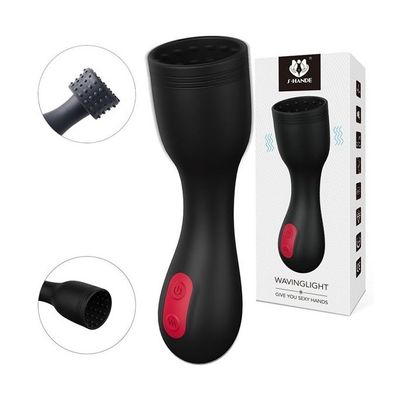 Cốc âm đạo silicon 9 tần số rung có bi nổi bên trong 