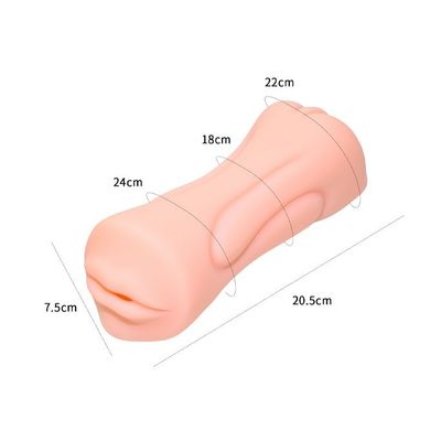 Âm đạo giả 2 đầu có miệng và mông bằng silicon dài 20.5cm