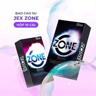 Bao cao su JEX Zone Siêu mỏng chân thật, nhiều gel bôi trơn Hộp 10 cái
