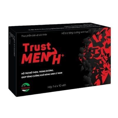 Viên uống bổ thận tráng dương tăng cường sinh lý Trust Men H+ 10 viên