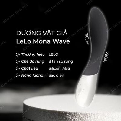 (CÓ VIDEO)Dương vật giả cao cấp 8 chế độ rung LeLo Mona Wave Black