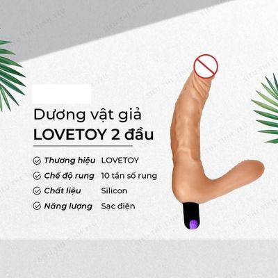 (Có video)Dương vật giả 2 đầu Lovetoy 10 chế độ rung dùng sạc