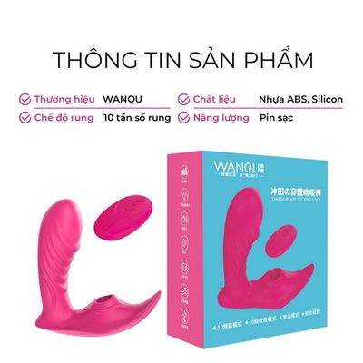 ( CÓ VIDEO ) Dương vật giả Wanqu 10 chế độ rung điều khiển từ xa dùng sạc