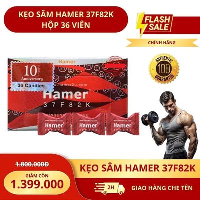 Kẹo nhân sâm tăng sinh lý lâu ra nam và nữ Hamer 37F82K Hộp 36 Viên