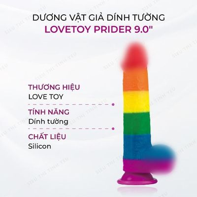 (Có video) Dương vật giả dính tường Lovetoy Prider LGBT Style 9.0