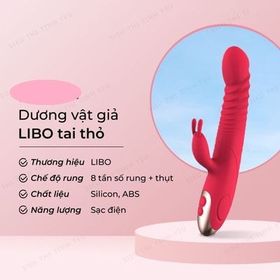 (CÓ VIDEO)Dương vật giả tai thỏ 8 chế độ rung cao cấp Libo dùng sạc