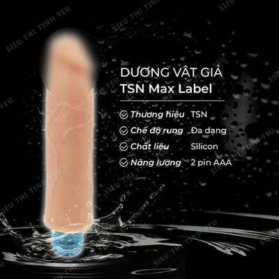 ( CÓ VIDEO ) Dương vật giả TSN Max Label rung đa chế độ dùng pin