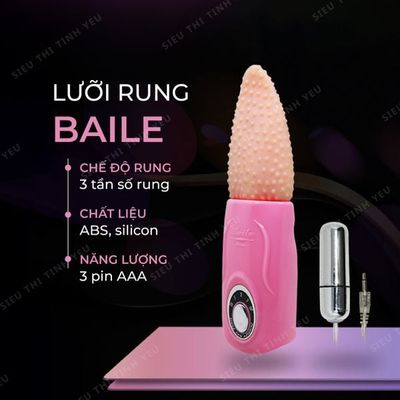 ( CÓ VIDEO ) Lưỡi rung Baile kèm trứng rung 3 chế độ rung dùng pin