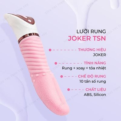 ( CÓ VIDEO ) Lưỡi rung Joker TSN Tongue 10 chế độ rung xoay tỏa nhiệt làm ấm dùng pin sạc