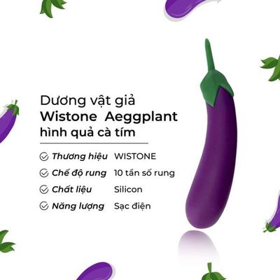 (Có video)Dương vật giả rung ngụy trang trái cá tím Wistone Aeggplant