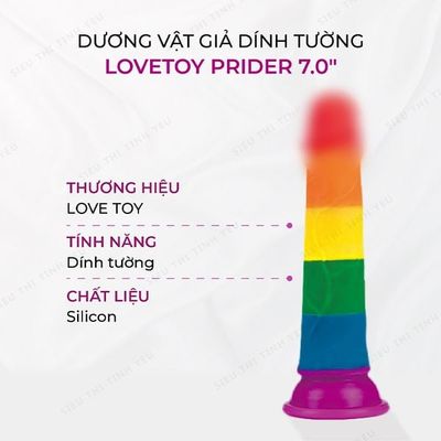 (Có video)Dương vật giả dính tường Lovetoy Prider LGBT Style 7.0