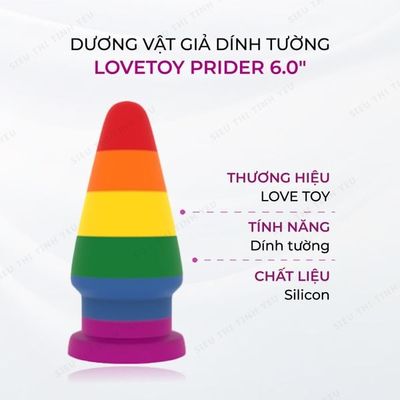 (Có video) Phích cắm hậu môn đa sắc Lovetoy Prider LGBT Style 6.0