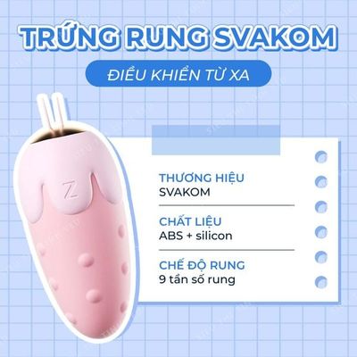 (Có Video) Trứng rung ngụy trang trái dâu điều khiển từ xa Zemalia Svakom