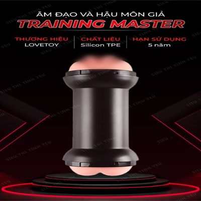 (Có video) Cốc Âm Đạo 2 Đầu Đa Năng Lovetoy Training Master Red mềm mịn
