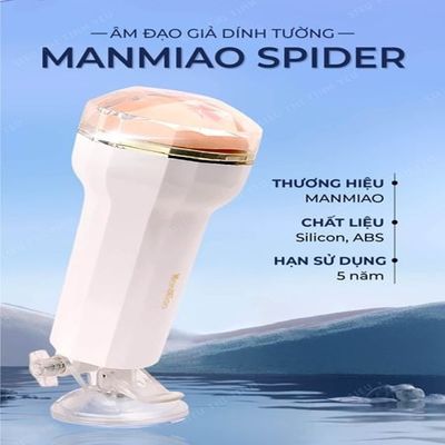 (Có Video) Âm đạo giả dính tường Manmiao Spider xoay 120 độ dùng pin