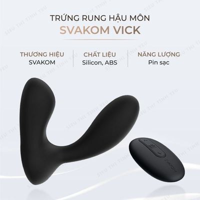 (Có Video) Trứng rung cao cấp 2 đầu Svakom Vick đa tần số rung sạc điện