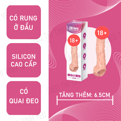 (Có Video) Bao cao su Aichao dài thêm 6.5 cm có rung ở đầu dùng pin