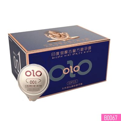 Bao cao su OLO 0.01 Gamma Xanh siêu mỏng mát lạnh kéo dài thời gian Hộp 10 cái 382513